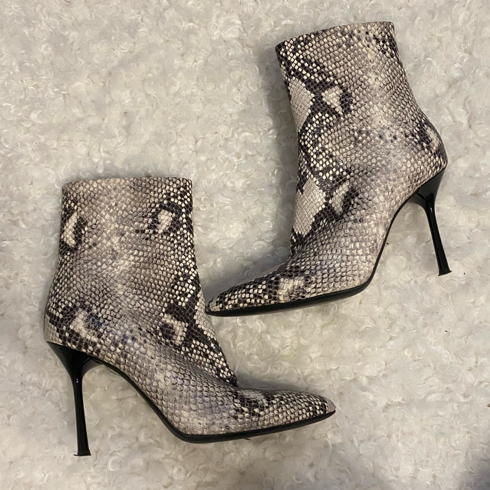 MA&LO Snakeskin Booties